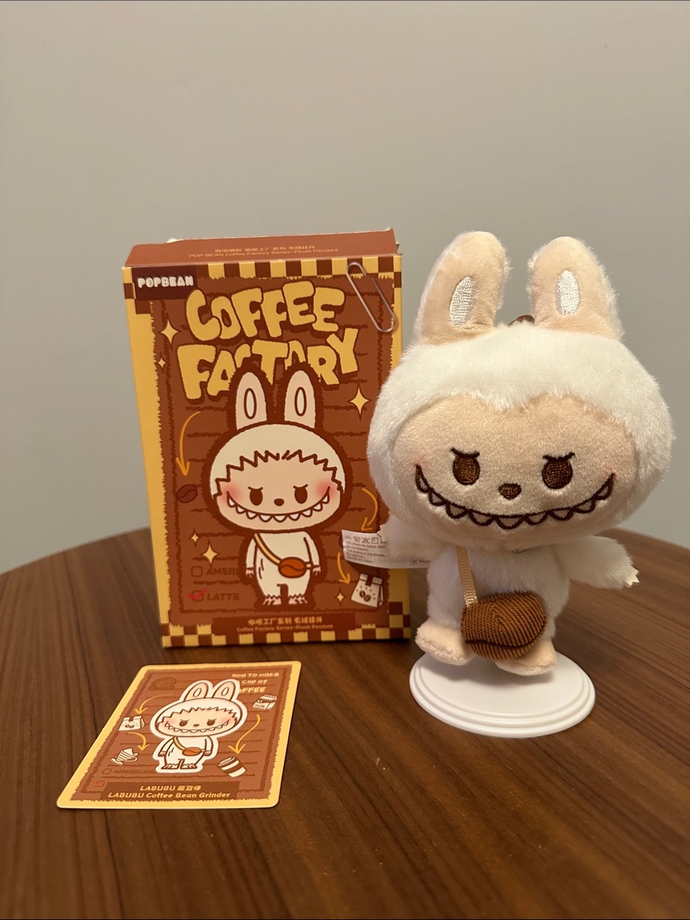 Popmart Coffee Factory Labubu Plush Pendant